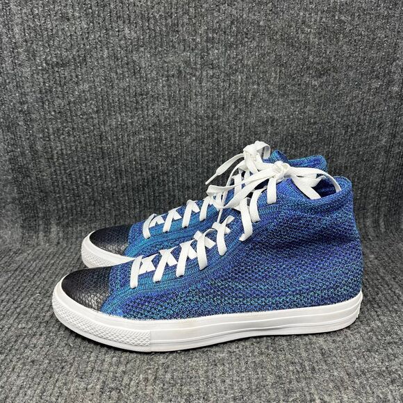 Converse Chuck Taylor All Star Flyknit Hi True Indigo Blue White Shoes Mens 11.5 main image 4